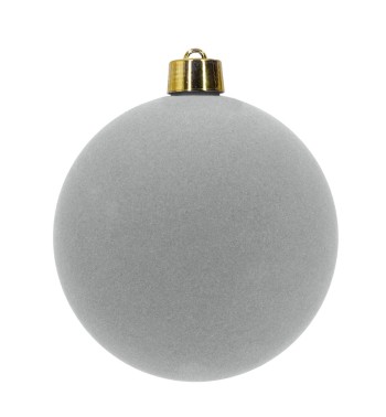 Palla di Natale in Plastica e Velluto D.25 cm Conf. 1 Pz
