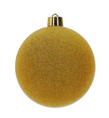Palla di Natale in Plastica e Velluto D.25 cm Conf. 1 Pz