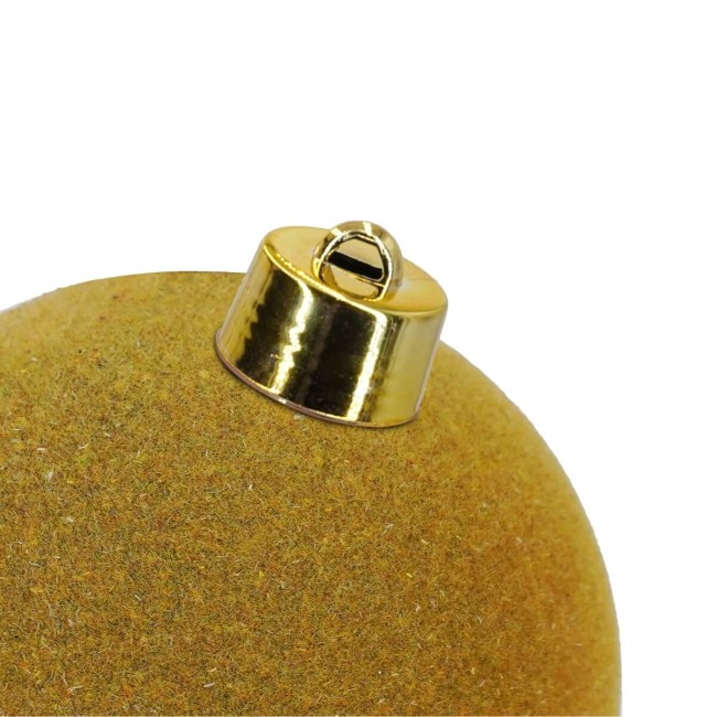 Palla di Natale in Plastica e Velluto D.25 cm Conf. 1 Pz