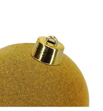 Palla di Natale in Plastica e Velluto D.25 cm Conf. 1 Pz
