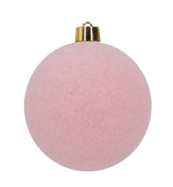 Palla di Natale in Plastica e Velluto D.25 cm Conf. 1 Pz