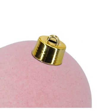 Palla di Natale in Plastica e Velluto D.25 cm Conf. 1 Pz