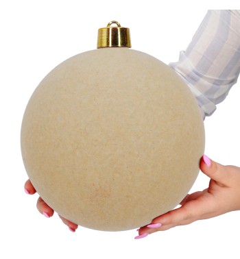 Palla di Natale in Plastica e Velluto D.25 cm Conf. 1 Pz
