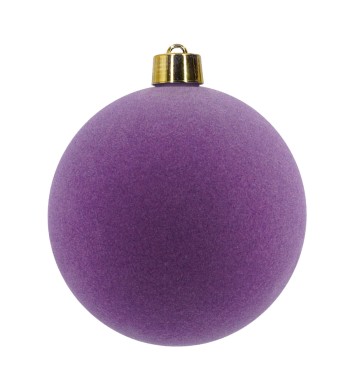Palla di Natale in Plastica e Velluto D.25 cm Conf. 1 Pz