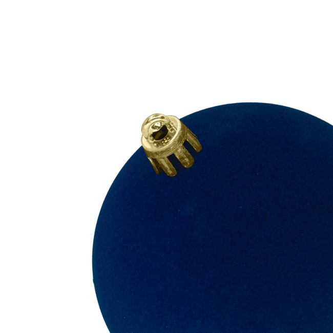 Palle di Natale in Plastica e Velluto D.6 cm Conf. da 12 Pz