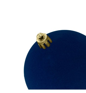 Palle di Natale in Plastica e Velluto D.6 cm Conf. da 12 Pz