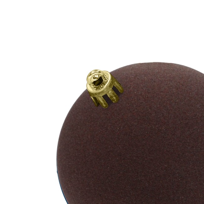 Palle di Natale in Plastica e Velluto D.6 cm Conf. da 12 Pz
