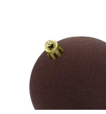Palle di Natale in Plastica e Velluto D.6 cm Conf. da 12 Pz