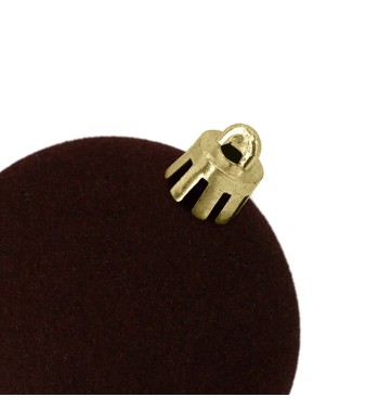 Palle di Natale in Plastica e Velluto D.6 cm Conf. da 12 Pz