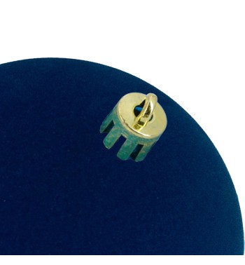 Palle di Natale in Plastica e Velluto D.8 cm Conf. da 6 Pezzi