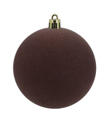 Palle di Natale in Plastica e Velluto D.8 cm Conf. da 6 Pezzi