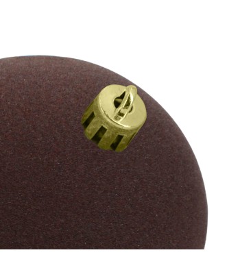 Palle di Natale in Plastica e Velluto D.8 cm Conf. da 6 Pezzi