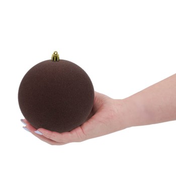 Palle Natalizie in Velluto D.12 cm - Vari Colori
