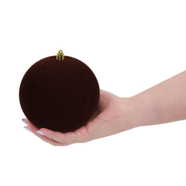 Palle Natalizie in Velluto D.12 cm - Vari Colori