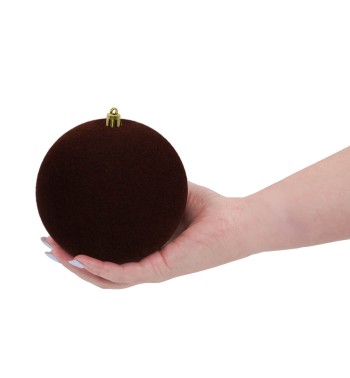 Palle Natalizie in Velluto D.12 cm - Vari Colori