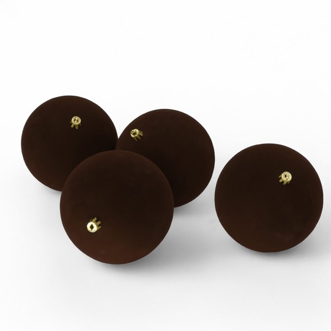 Palle Natalizie in Velluto D.12 cm - Vari Colori