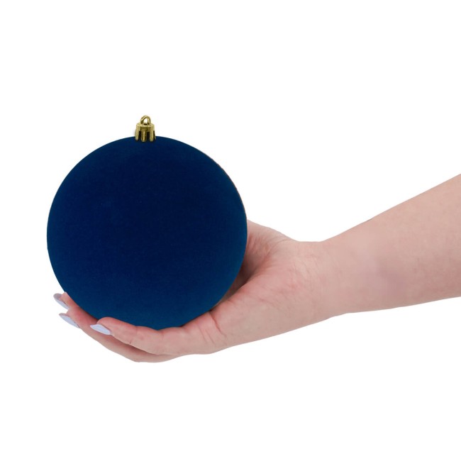 Palle Natalizie in Velluto D.12 cm - Vari Colori