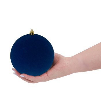 Palle Natalizie in Velluto D.12 cm - Vari Colori