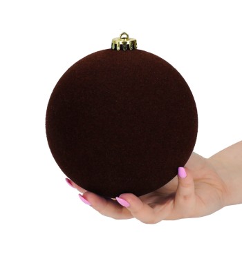 Palle di Natale in Plastica e Velluto D.15 cm Conf. da 3 Pezzi
