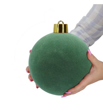 Pallina Natalizia in Velluto D.20 cm Vari Colori