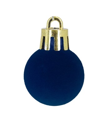 Palle di Natale in Plastica e Velluto D.2,5 cm Conf. da 36 Pz