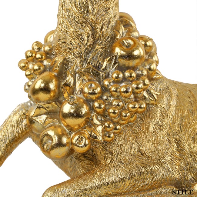 Renna Natalizia Oro in Resina H.71,9 cm