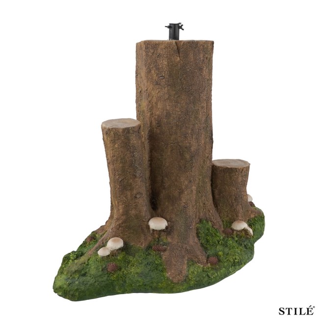 Base per Albero di Natale Effetto Tronco in Resina H.80 cm