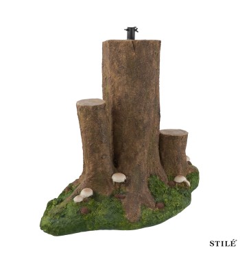 Base per Albero di Natale Effetto Tronco in Resina H.80 cm