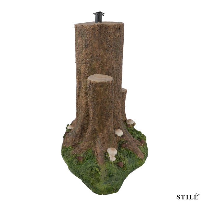 Base per Albero di Natale Effetto Tronco in Resina H.80 cm