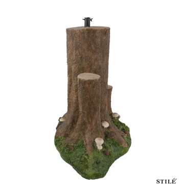 Base per Albero di Natale Effetto Tronco in Resina H.80 cm