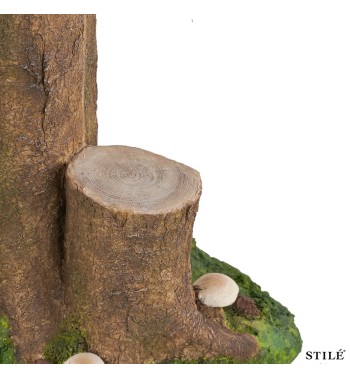 Base per Albero di Natale Effetto Tronco in Resina H.80 cm