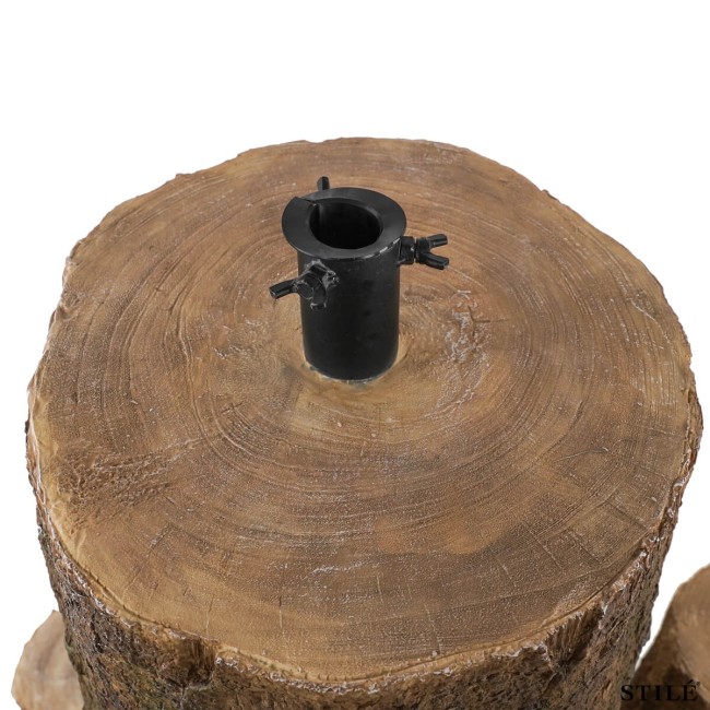 Base per Albero di Natale Effetto Tronco in Resina H.80 cm