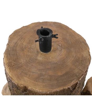 Base per Albero di Natale Effetto Tronco in Resina H.80 cm