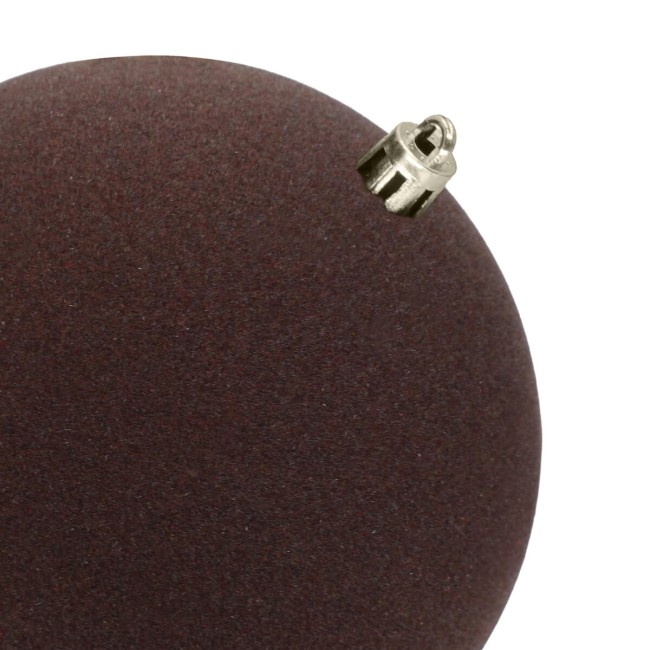Palle di Natale in Plastica e Velluto D.10 cm Conf. da 4 Pezzi