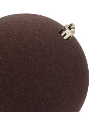 Palle di Natale in Plastica e Velluto D.10 cm Conf. da 4 Pezzi