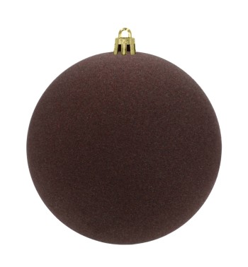 Palle di Natale in Plastica e Velluto D.10 cm Conf. da 4 Pezzi