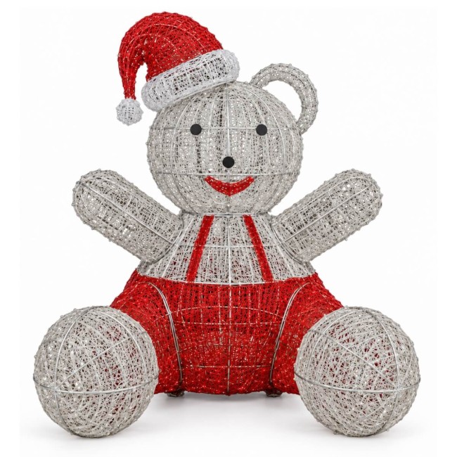 Orso Natalizio Luminoso H.200 cm con 1872 LED in Alluminio - IP67