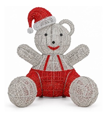 Orso Natalizio Luminoso H.200 cm con 1872 LED in Alluminio - IP67