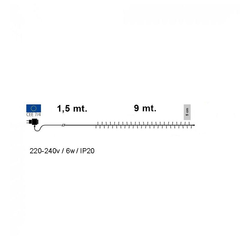 Minilucciole 180 Led Bianco Freddo con Controller 8 Giochi 9 metri Uso Interno