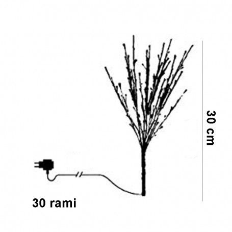 Fiore con Luci Led Bianco Caldo 30 cm con Trasformatore