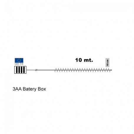 Catena luminosa a batteria 96 minilucciole led con memory controller timer  - reflex - bianco caldo