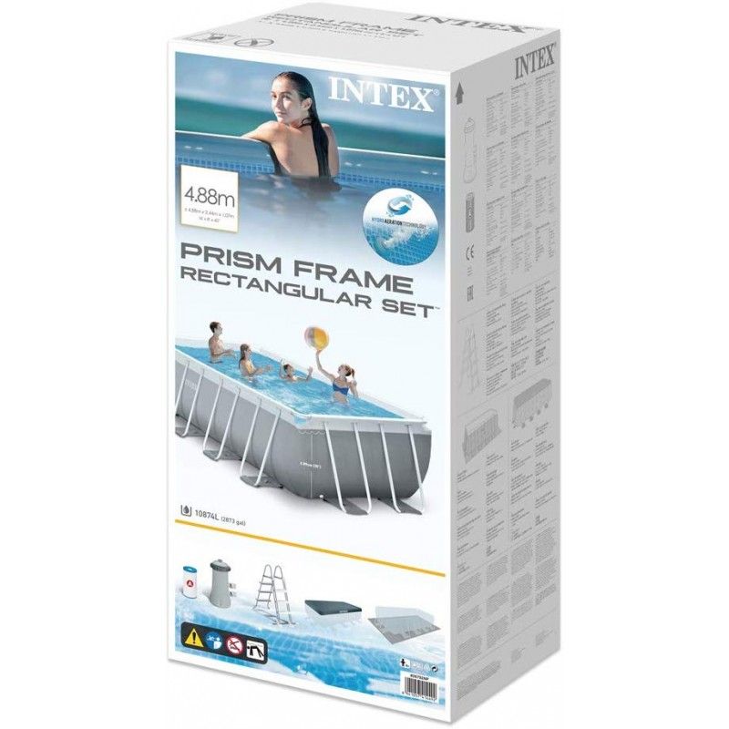 Piscina Intex 488x244x107 cm Fuori Terra Prisma Frame - Intex 26792